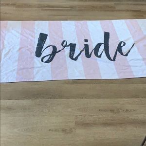 Bride beach towel